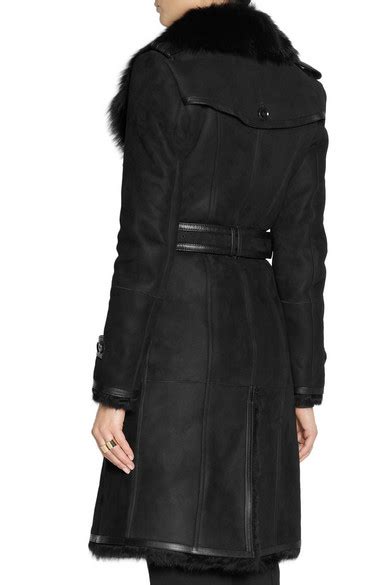 burberry belted shearling coat|burberry shearling cropped jacket.